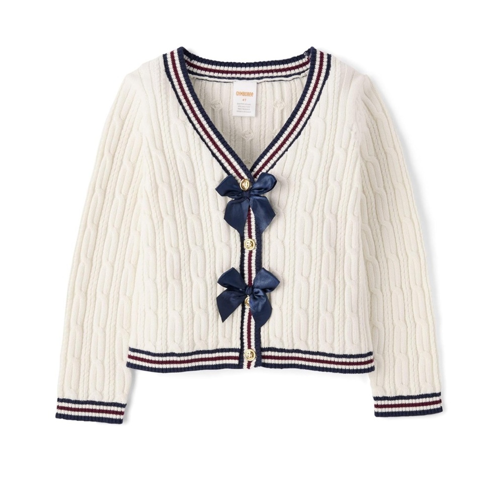 Gymboree Girls and Toddler Long Sleeve Cable Knit Cardigan Sweater